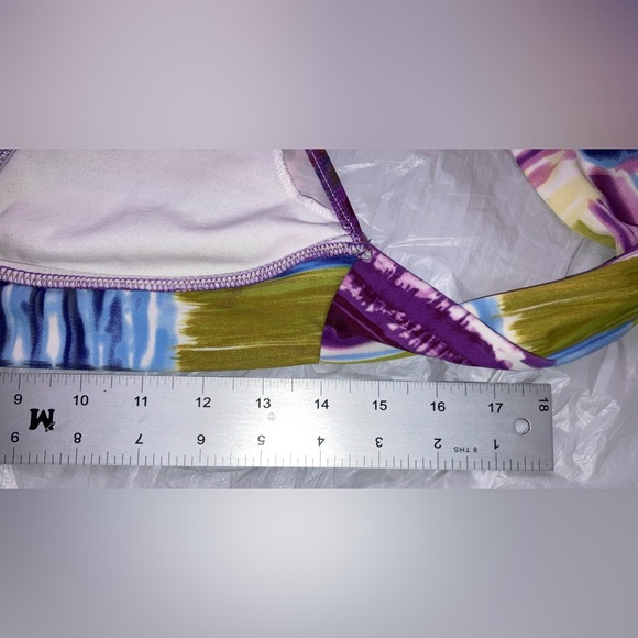 MOSSIMO Women’s Boho Multicolored Halter Bikini Top Size Lg EUC no pads - Picture 6 of 11